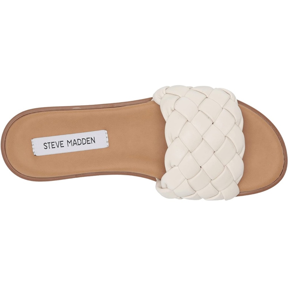 White braided sandals